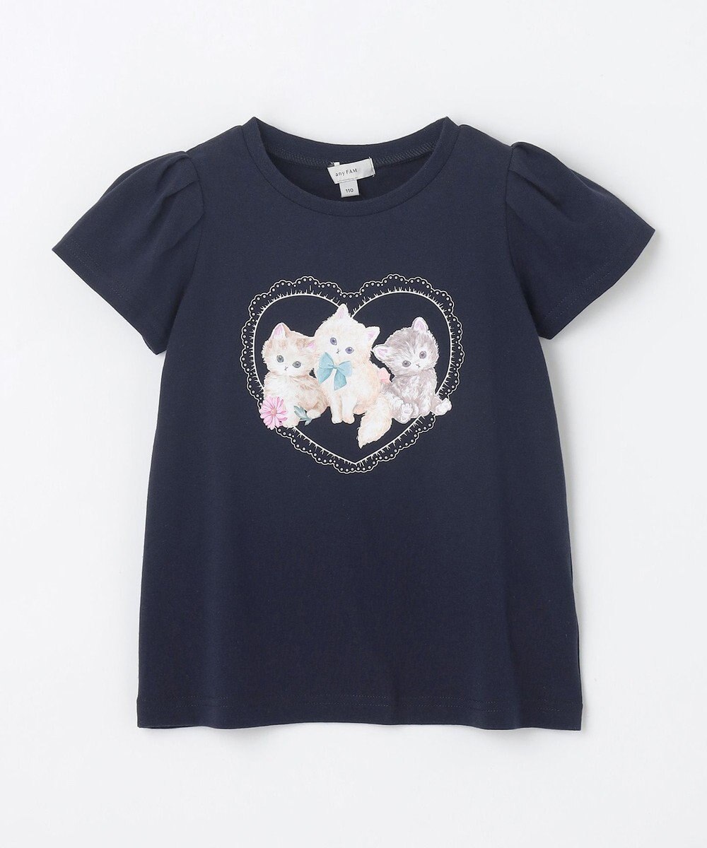 ANY KIDS ネックレス付き ネコTシャツ 