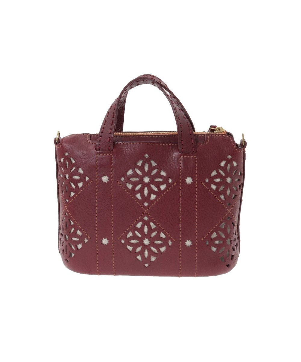 genten アーガイルカットワーク 2wayバッグ 