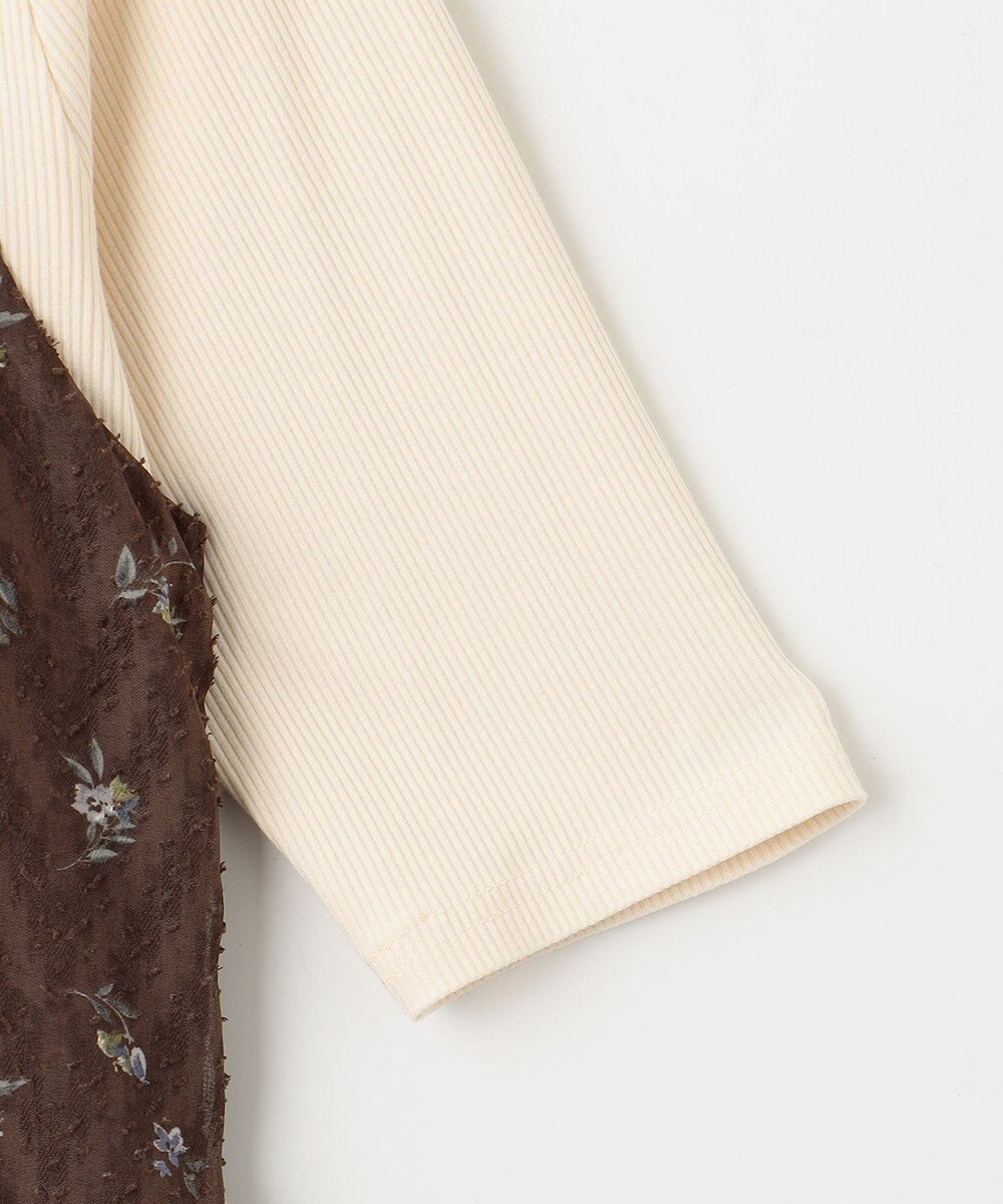 ANY SIS 【2SET】フラワーキャミ ワンピース × リブインナー 