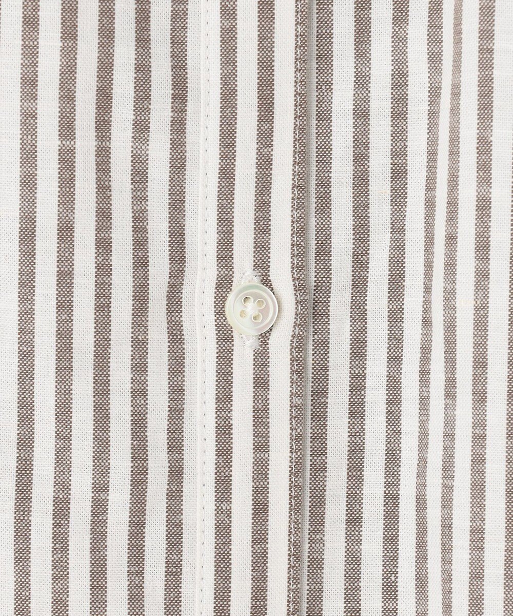 J.PRESS LADIES S リネンMIX ストライプ シャツ ブラウス 