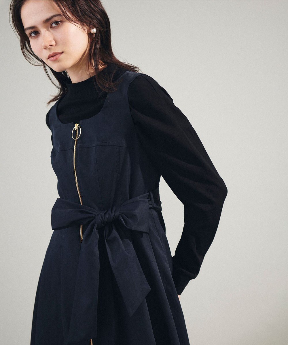 GRACE CONTINENTAL ジップディテールワンピース 
