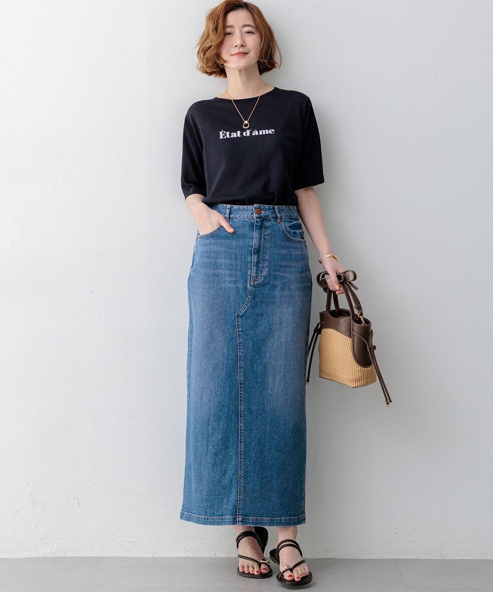 23区 23区DENIM Iライン デニムスカート 