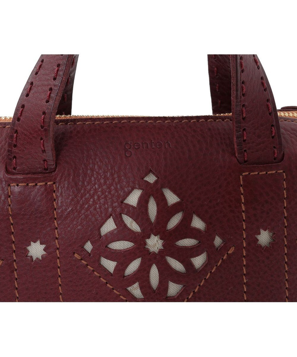 genten アーガイルカットワーク 2wayバッグ 