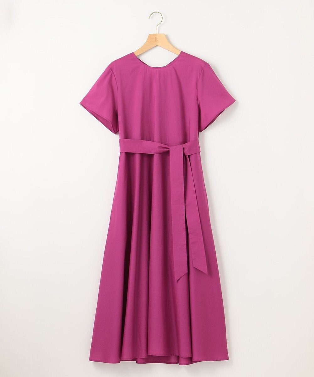 組曲 【洗える・共布ベルト付き】ナチュラル サマードレス 