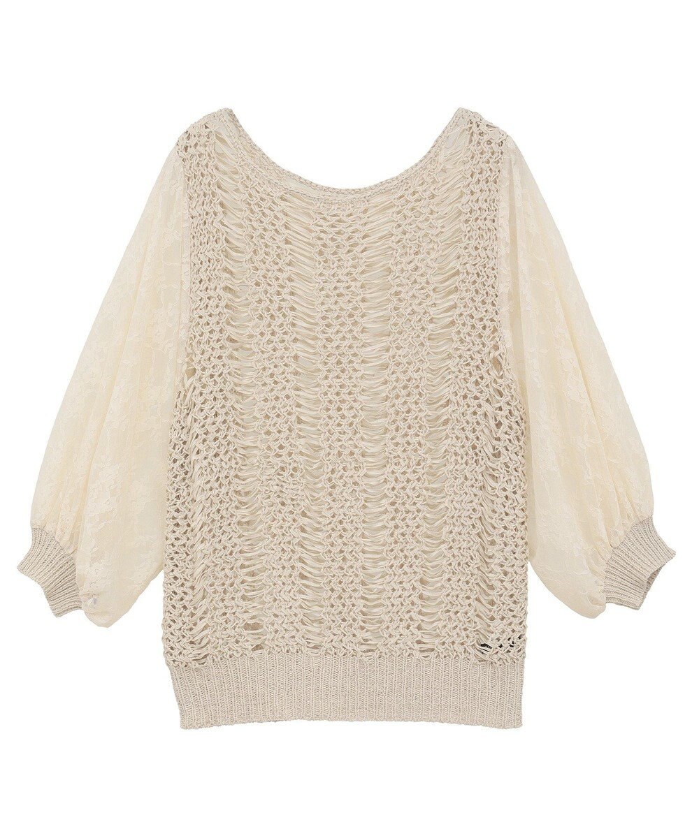 YECCA VECCA 【archive】テープヤーン袖レースプルオーバー 