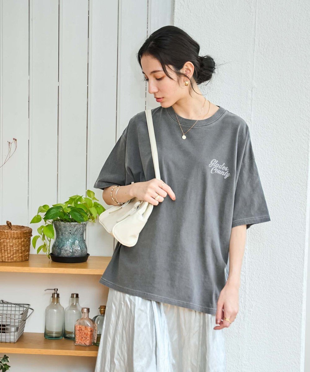 WEGO 【新色追加/ユニセックス着用アイテム/手洗い可/SMLサイズ展開】ピグメントグラフィックT（S） 