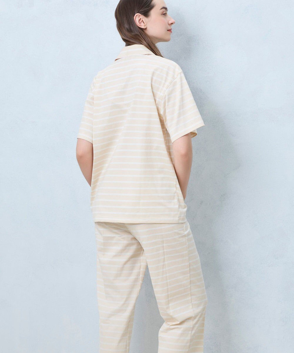 une nana cool 【綿100％】やわらか天竺ボーダー半袖パジャマ MADE WITH LIBERTY FABRIC 