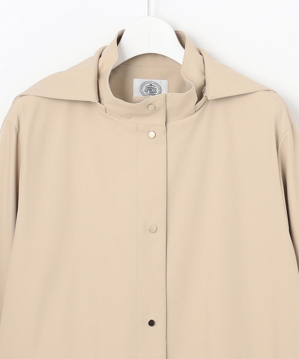 J.PRESS LADIES 【洗える・撥水】ドライツイルストレッチ フーディ アウター 