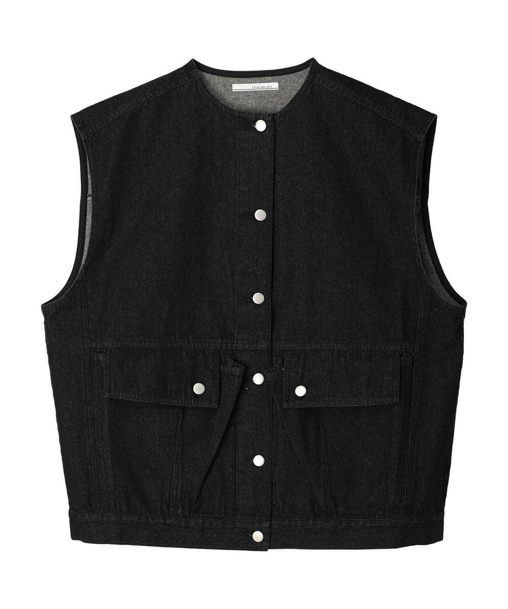 Green Parks ・ＥＬＥＮＣＡＲＥ　ＤＵＥ　ノーカラーデニムベスト 