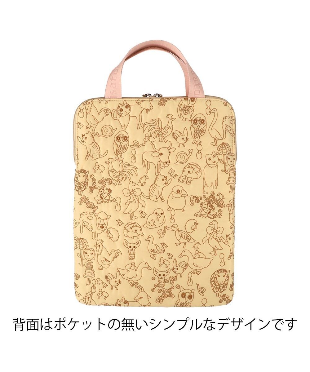 tsumori chisato CARRY 森のどうぶつ刺繍 PCケース パソコンケース 13インチ ビジネスバッグ 【おしゃれな女性向け！】 