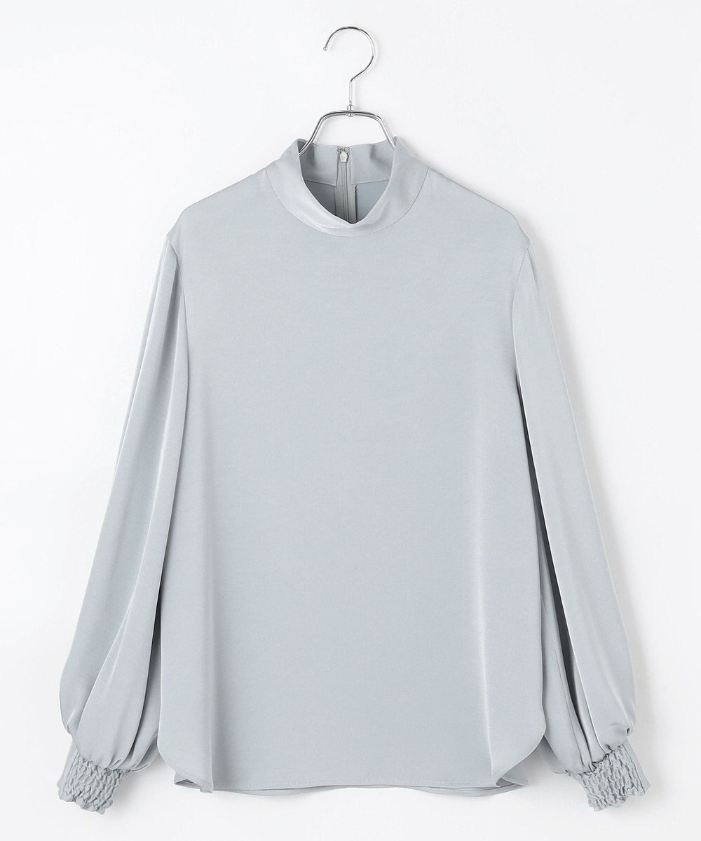 #Newans 【ストレッチ】〈花乃まりあさんコラボ〉ハイネックブラウス 