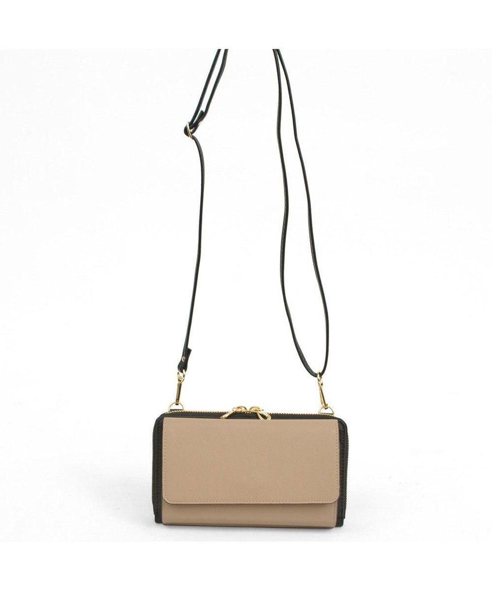 UNBILLION カシュカシュ cachecache / WEB限定カラーコンビウォレットショルダーバッグ 