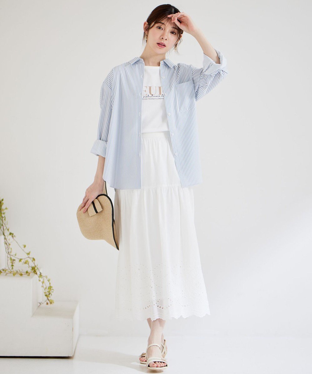 ANY SIS 【洗える】スカラヘムティアード スカート 