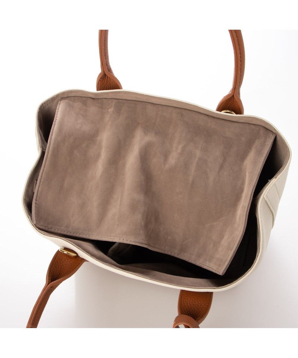 UNBILLION 【テレビ ドラマ着用アイテム】cachecache ショルダー付きパーテーション合成皮革トート 