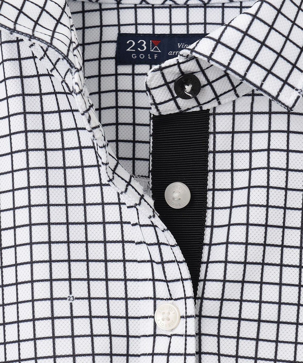 23区GOLF 【WOMEN】【吸水速乾】グラフ柄 長袖シャツ 