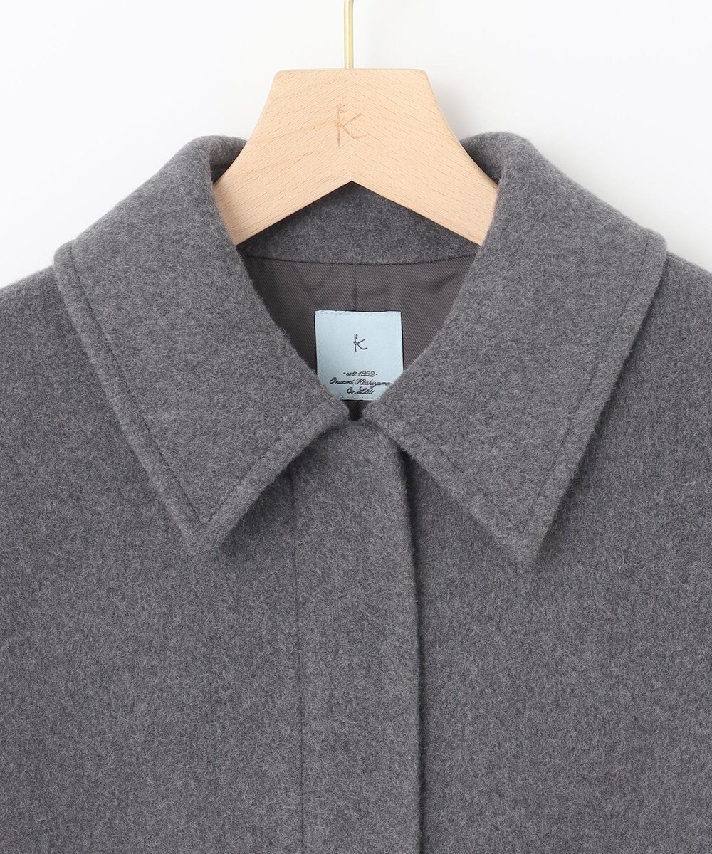 組曲 L ショートビーバー ステンカラー コート 