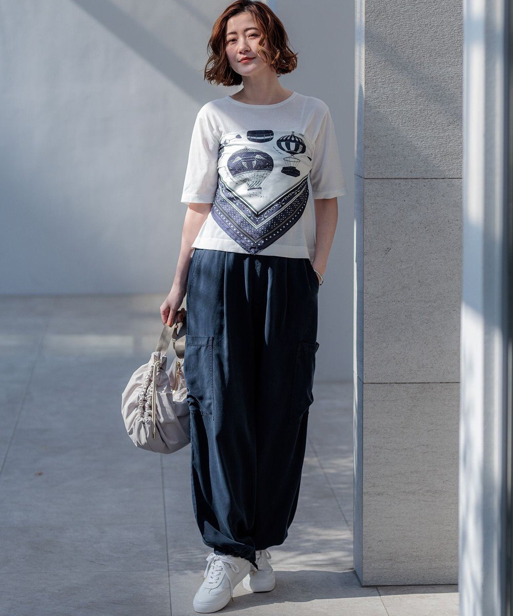 23区 manipuri  バルーンバンダナプリント シルク スカーフ 