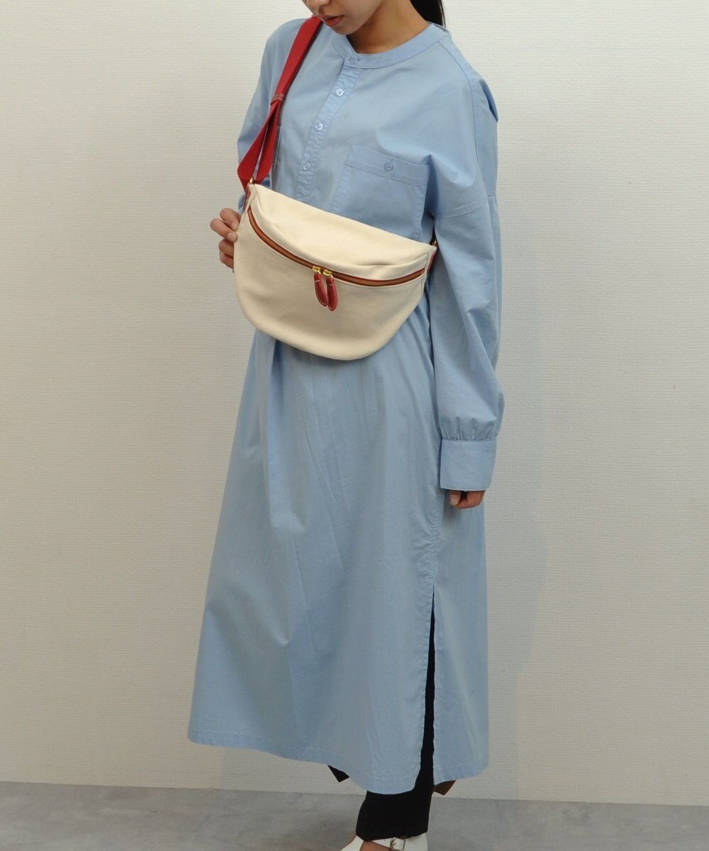 UNBILLION Otias 8号キャンバスシュリンクレザーボディバッグ 