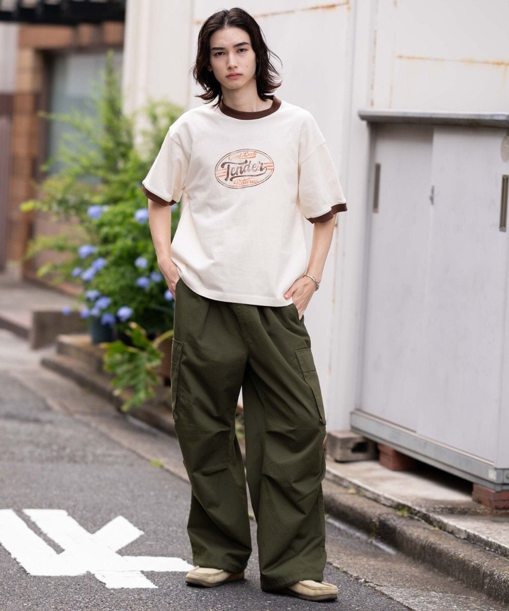 WEGO 【ユニセックス着用ITEM/MLサイズ展開】コンパクトフィットグラフィックリンガーT（SS） 