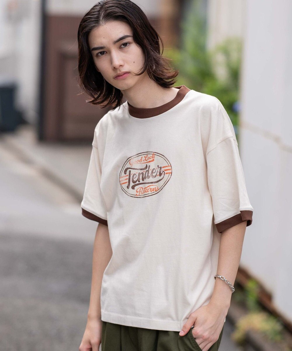 WEGO 【ユニセックス着用ITEM/MLサイズ展開】コンパクトフィットグラフィックリンガーT（SS） 