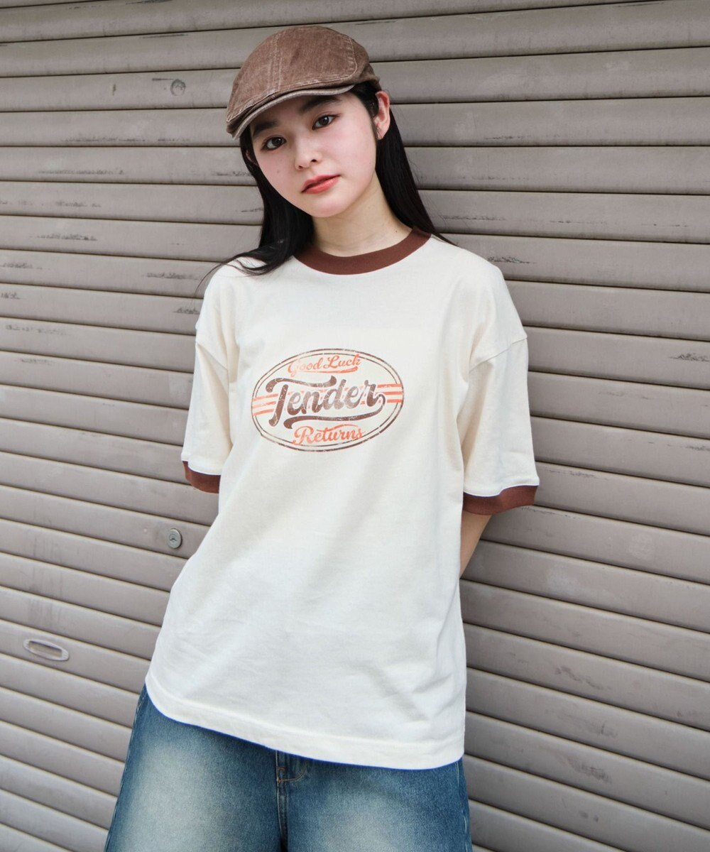 WEGO 【ユニセックス着用ITEM/MLサイズ展開】コンパクトフィットグラフィックリンガーT（SS） 