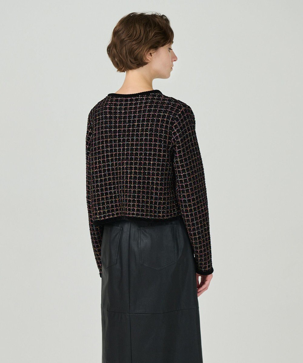 GRACE CONTINENTAL ツイードニットカーディガン 