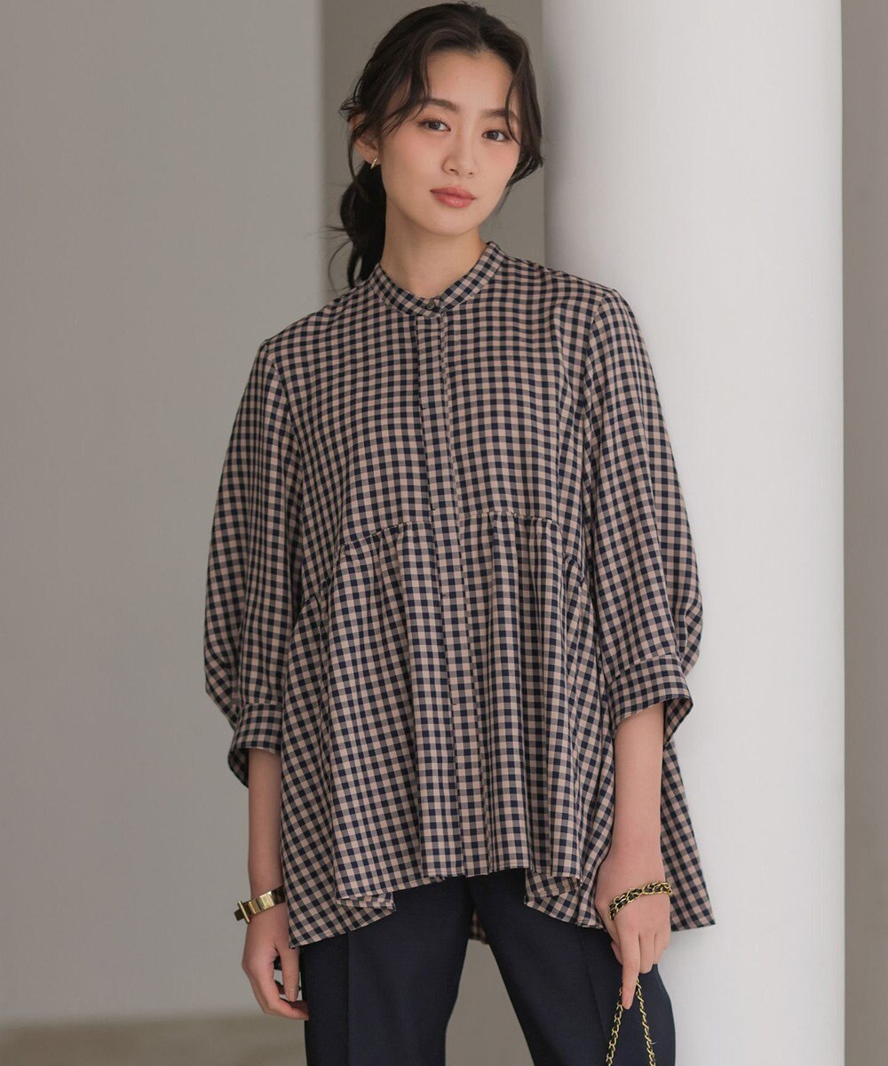 組曲 ニューリヨセルシャーティングペプラム ブラウス 