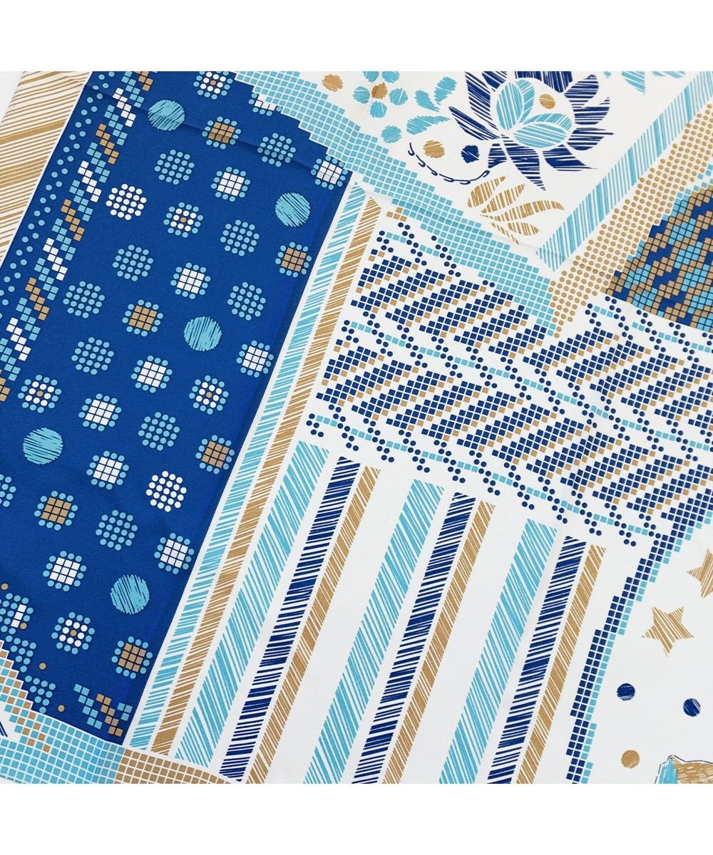 Marca 【the PORT by marca】EMBROIDERY 小判 シルクツイル スカーフ 