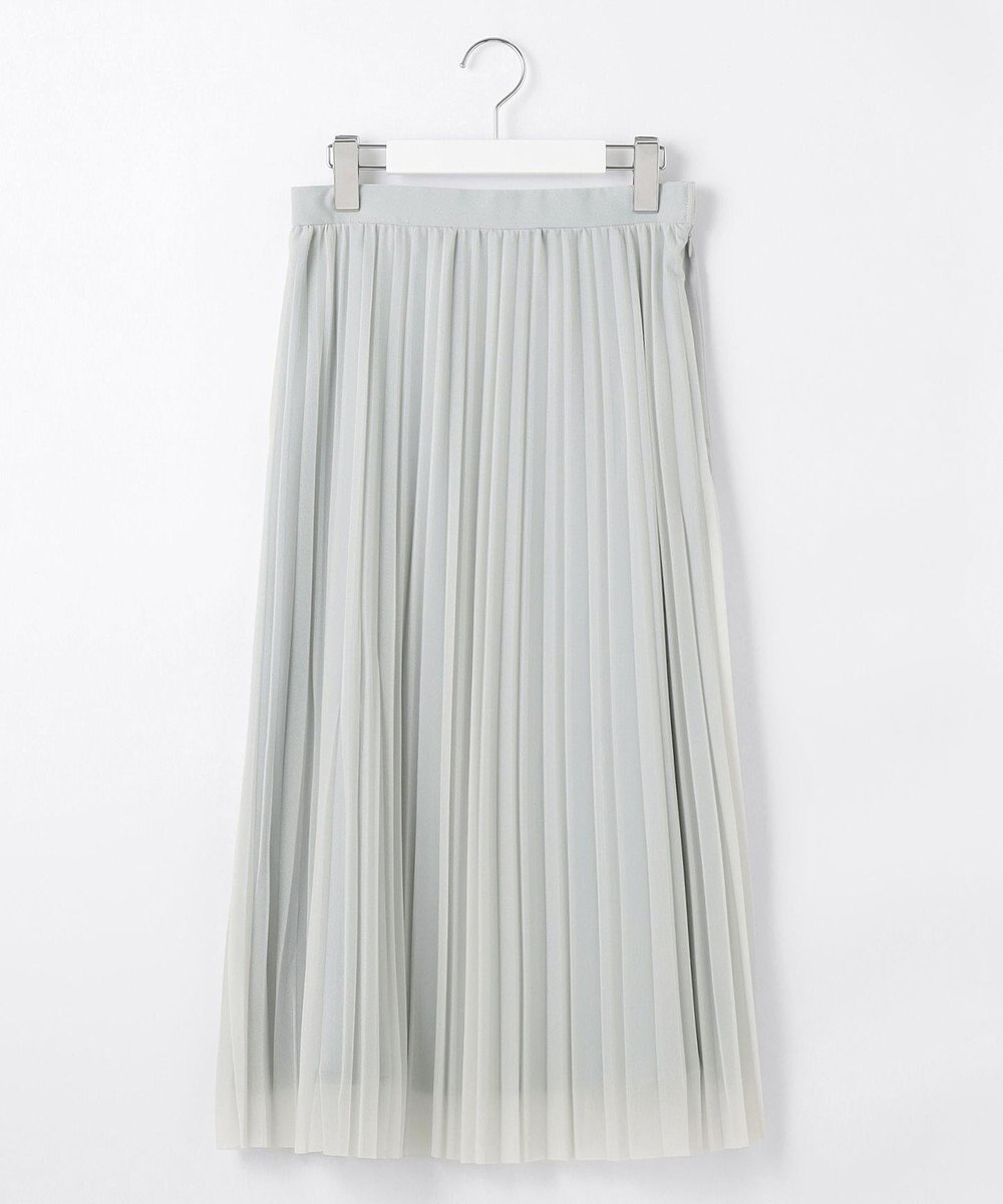 J.PRESS LADIES L 【洗える】オーガンジートリコット プリーツ スカート 