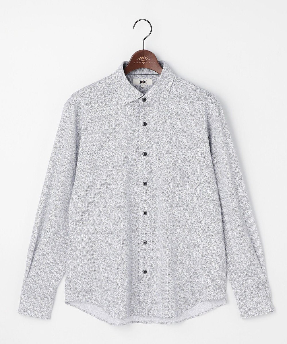 JOSEPH ABBOUD 【綿100％・ジャージー素材・ストレッチ】コンパクトジャージープリントシャツ 