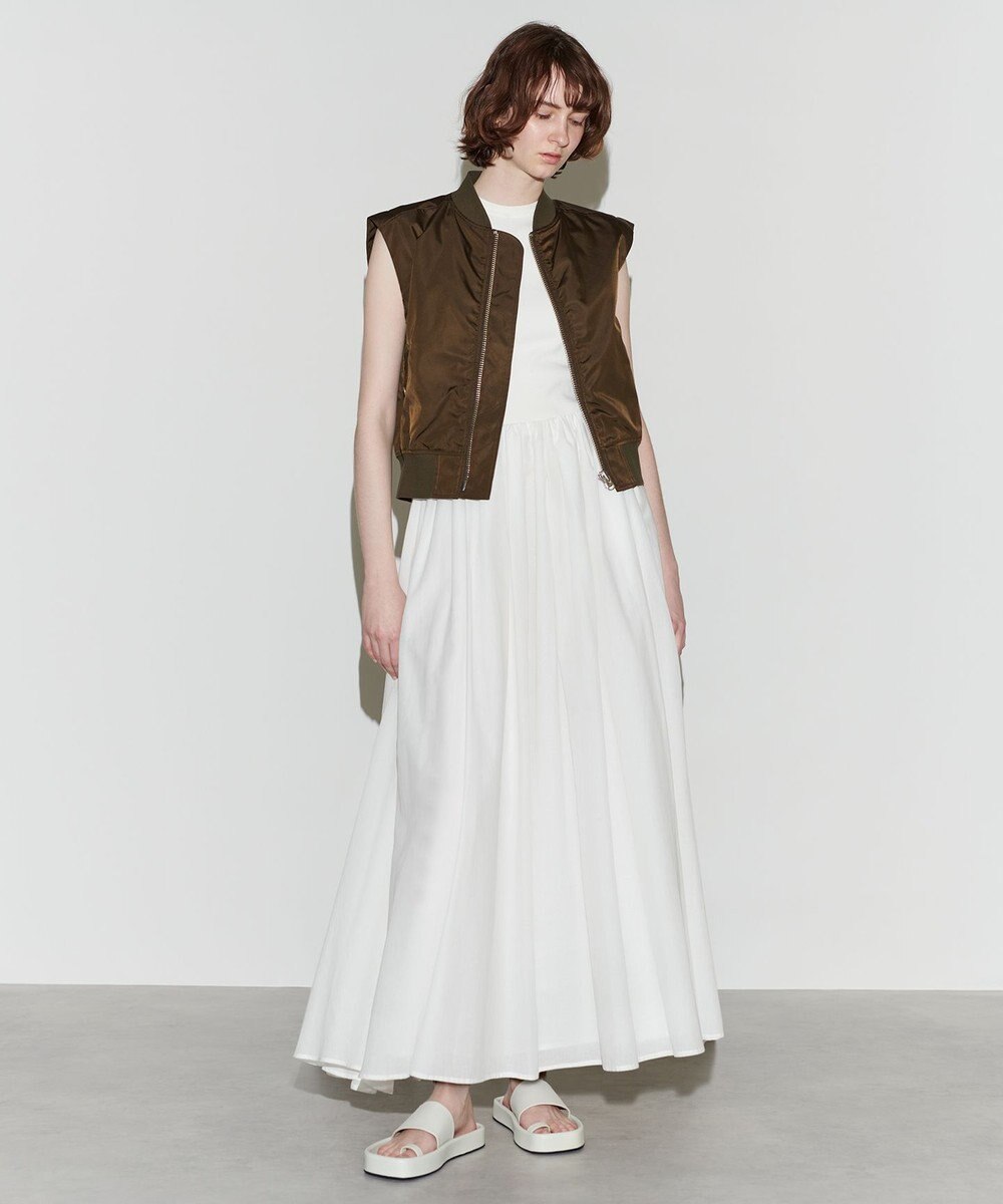 NAVE 【Nave　洗える】リサイクルツイル ノースリーブブルゾン 