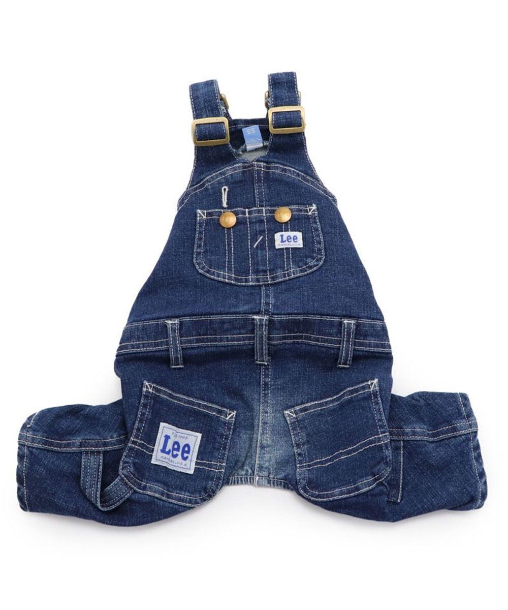 PET PARADISE Lee デニム 白ステッチ オーバーオール  中型犬 大型犬 