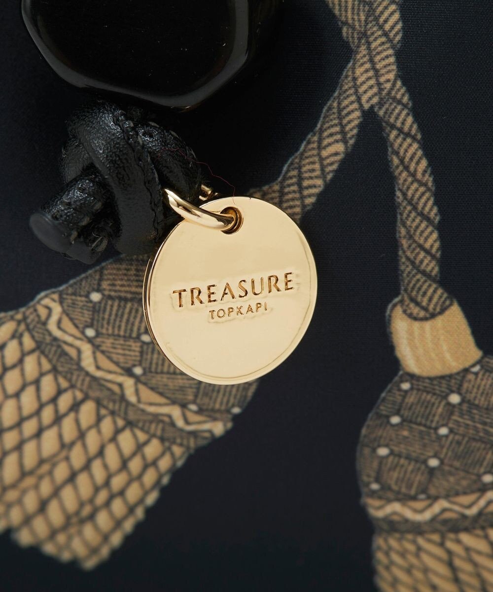 TOPKAPI 【TREASURE TOPKAPI】【アップデート】マイルドサテン スカーフ柄 巾着 ショルダートートバッグ 