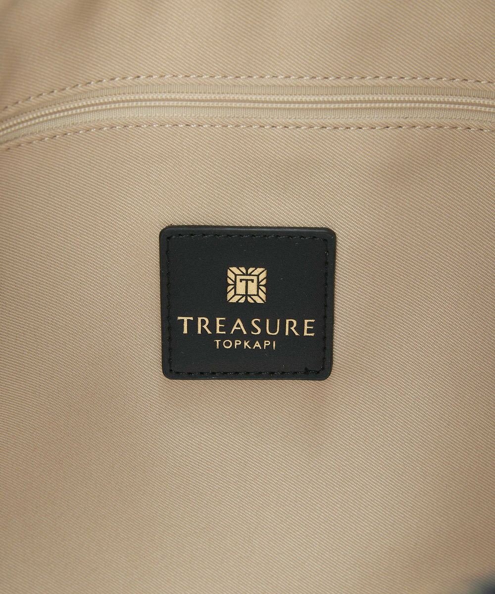 TOPKAPI 【TREASURE TOPKAPI】【アップデート】マイルドサテン スカーフ柄 巾着 ショルダートートバッグ 