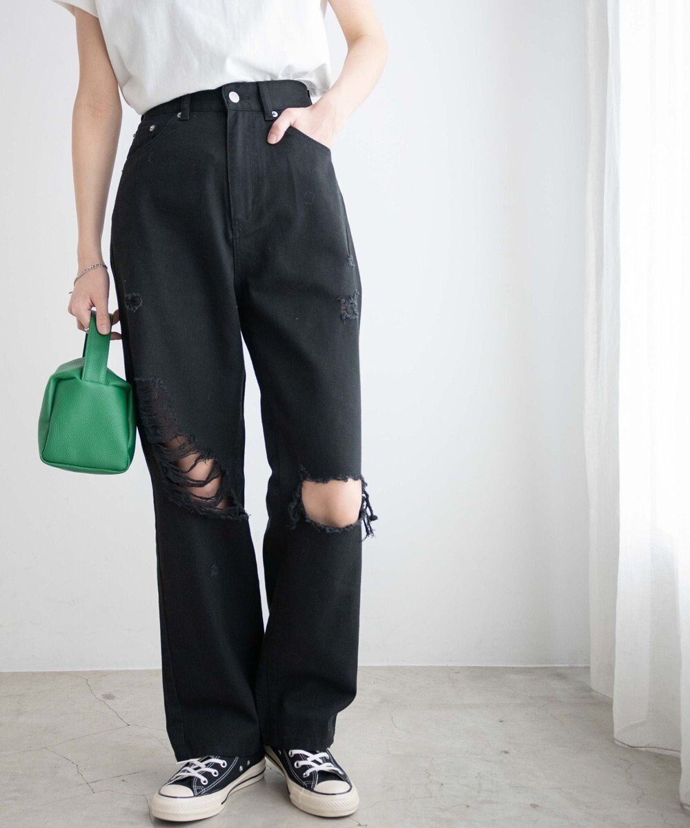 WEGO ヘビークラッシュローライズパンツ 