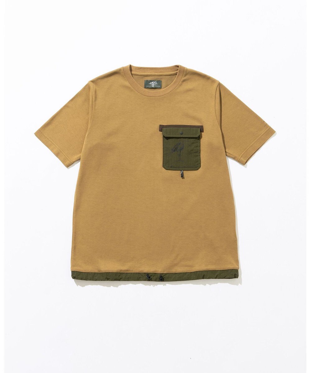 JOSEPH ABBOUD MOUNTAIN 【CREA掲載・テーム ヤルヴィモチーフ・サスティナブル】ビオグレース天竺ｘリップストップTシャツ 