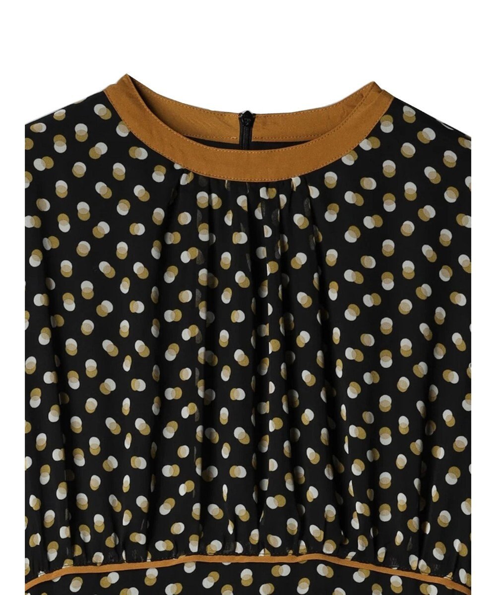 Green Parks armonia．ドットプリントパイピングワンピース 