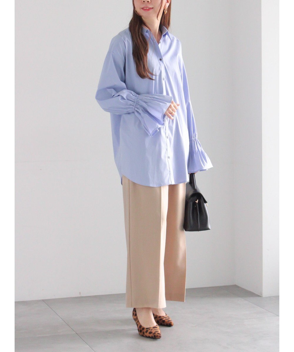 Te chichi ピンタックフレアカフスシャツ 