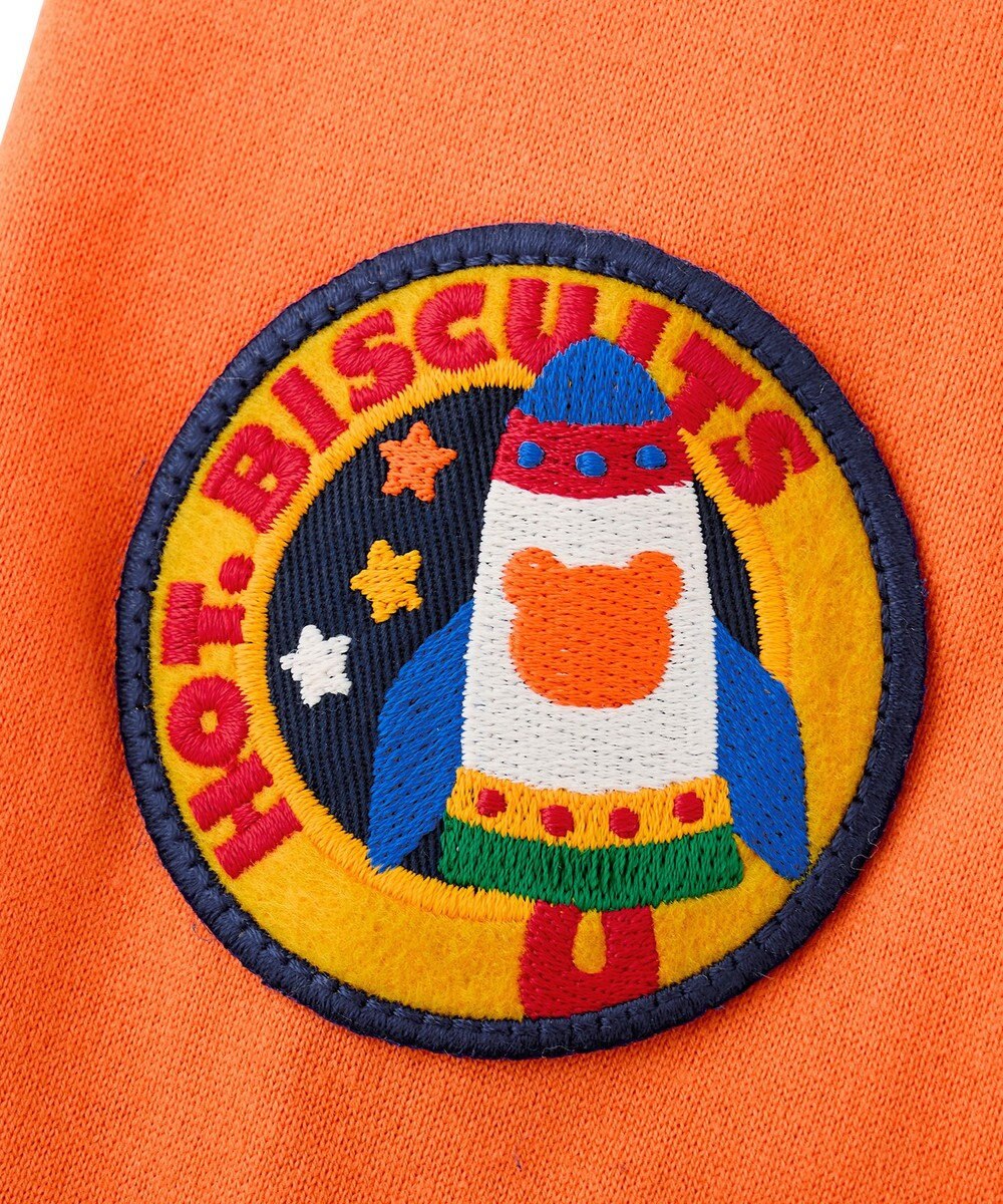 MIKI HOUSE HOT BISCUITS ビーンズ×宇宙 刺繍 ラグラン長袖Tシャツ 