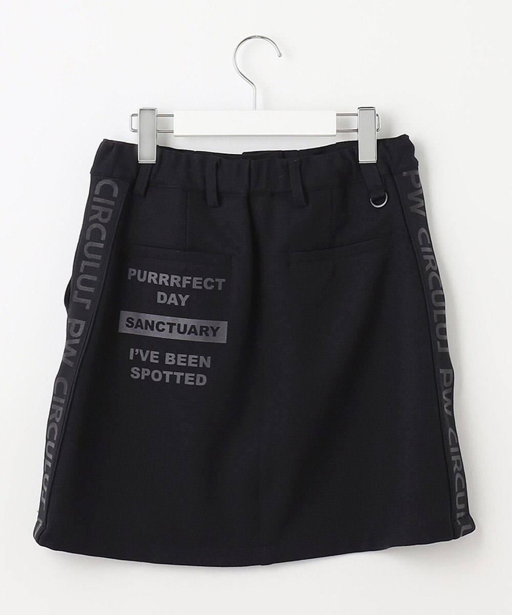 PW CIRCULUS 【WOMEN】【洗える/帯電防止/ストレッチ】ロゴ サイドライン スカート 