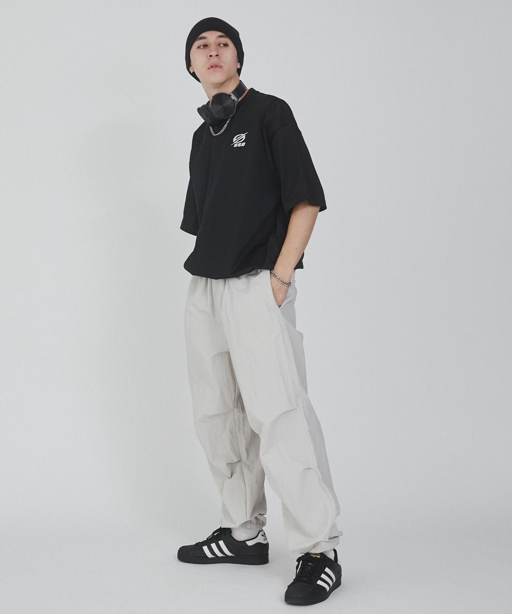 WEGO 【ウエストゴム/撥水/洗濯機可】ナイロンイージーパンツ 