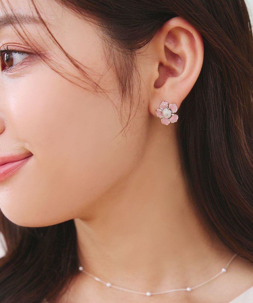 Tiaclasse カラーフラワーピアス 