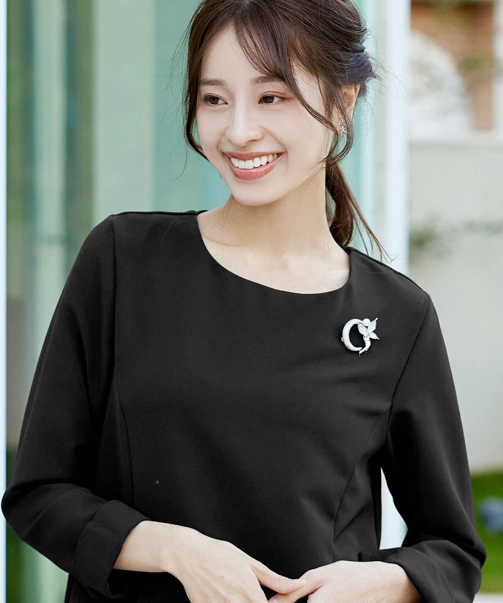 Tiaclasse 【3WAY・ストレッチジョーゼット】付け襟チュニック 