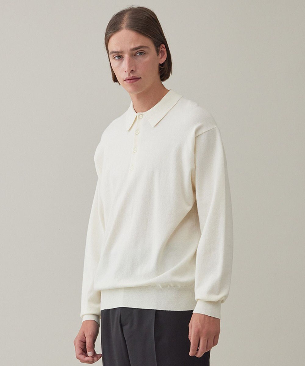 UNFILO MENS ライトウォーム ニットポロ 