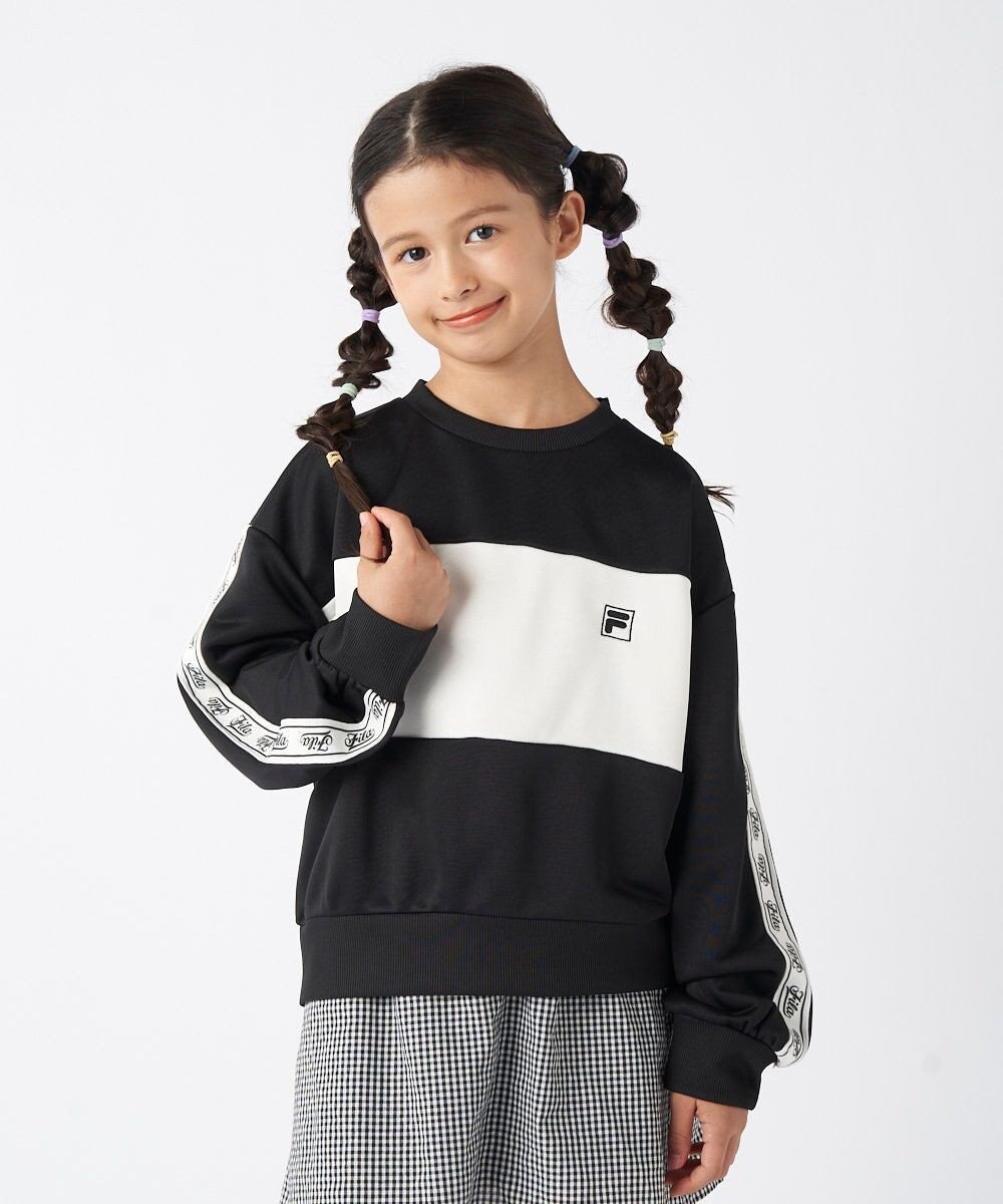 OP／FILA 【FILA】モノクロカラークルーネックスウェット/キッズ 