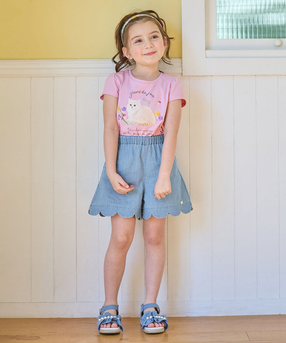 ANY KIDS 裾 スカラップ ショートパンツ 