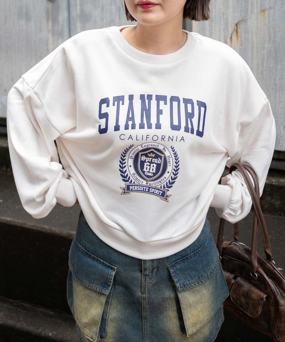 WEGO カレッジプリントスウェット 