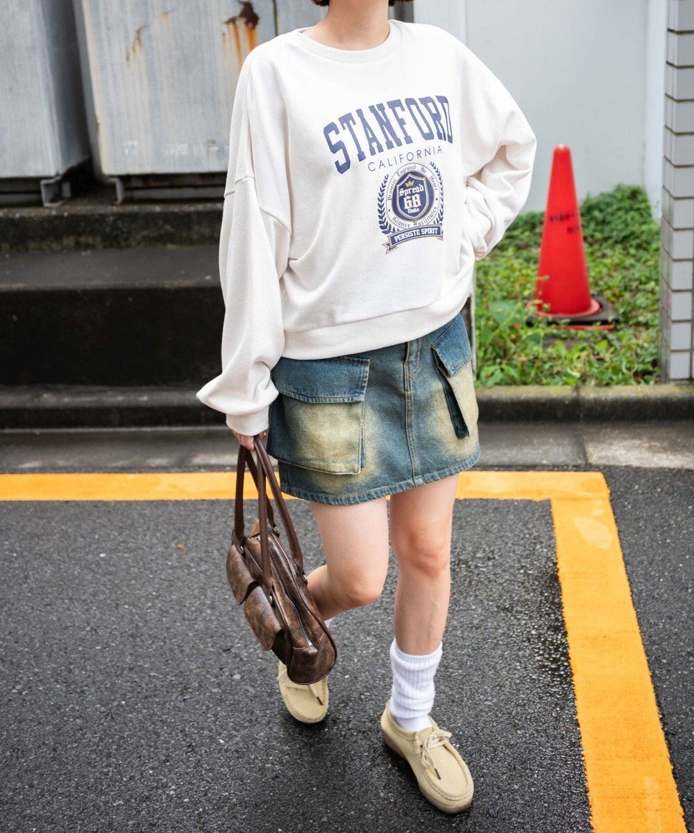 WEGO カレッジプリントスウェット 