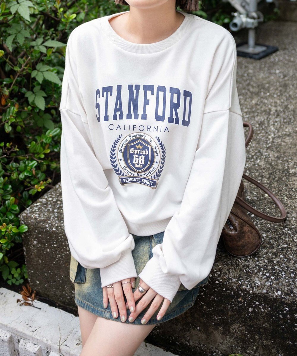 WEGO カレッジプリントスウェット 