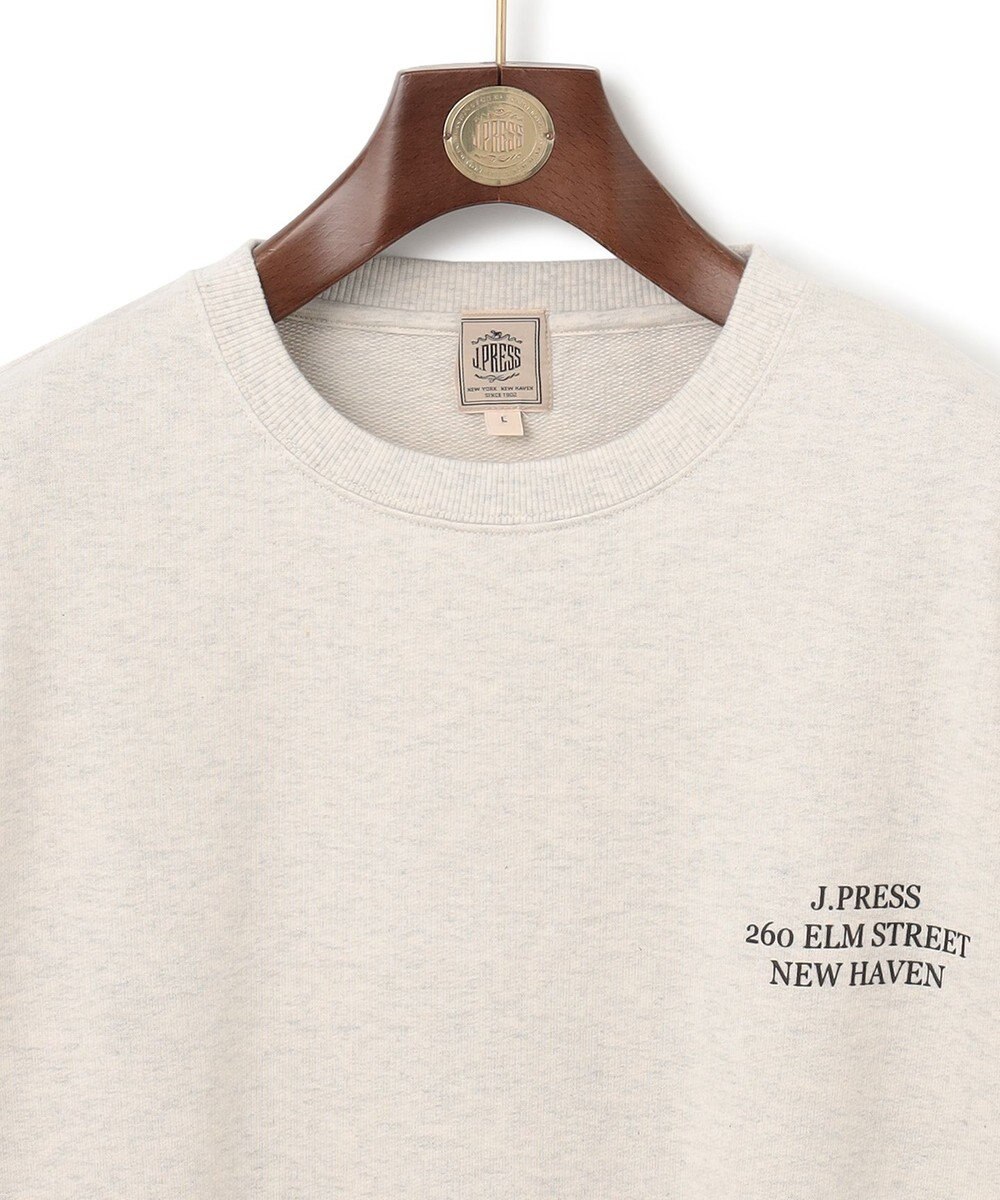 J.PRESS MEN インレージャージー アドレスプリント ロゴトレーナー 